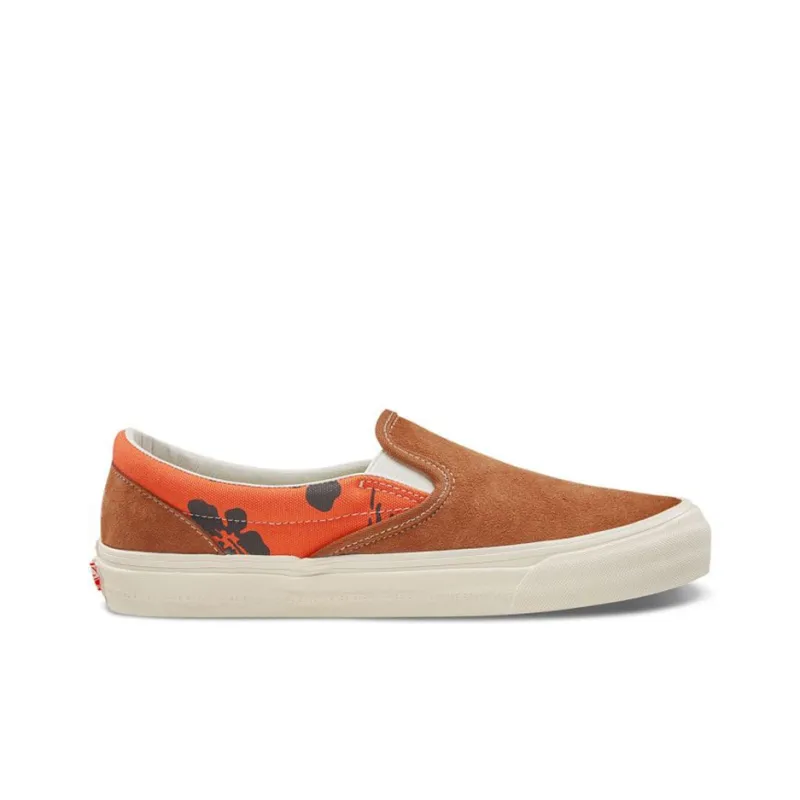 Vans Slip On Modernica Orange Hawaiian Print-1