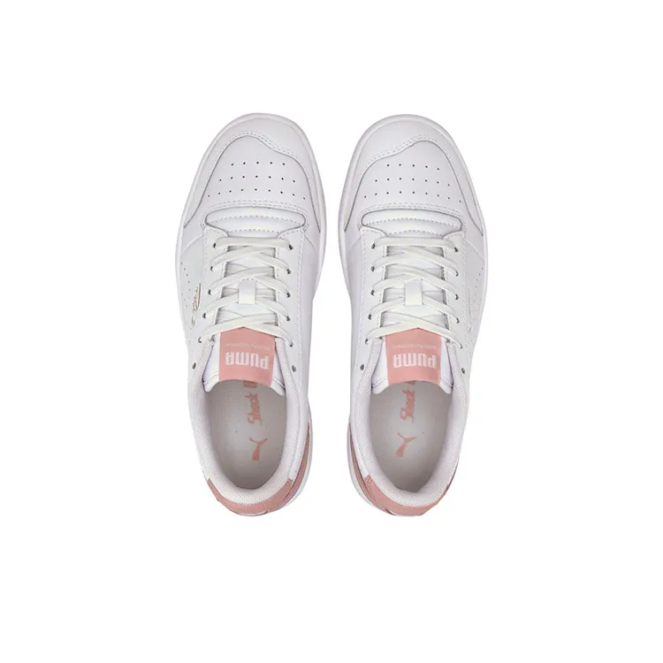 PUMA Ralph Sampson Anti-Slip And Wear-Resistant Lightweight Low-Top Skateboard Shoes Unisex Pink White-2