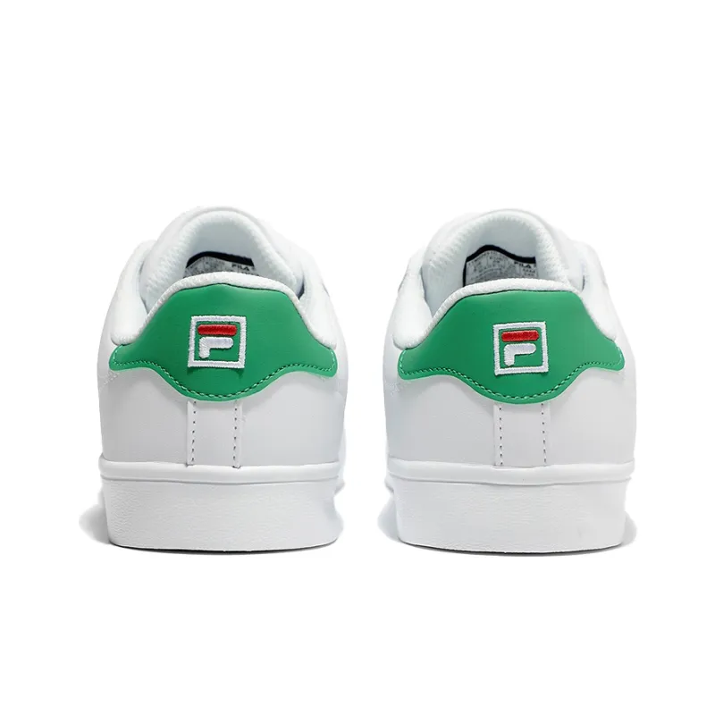 FILA Court Deluxe Skateboard Shoes Unisex White Green Korean Style-4