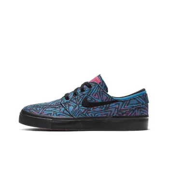 Nike SB Stefan Janoski Canvas Premium Low-Top Skateboard Shoes GS Psychedelic Blue