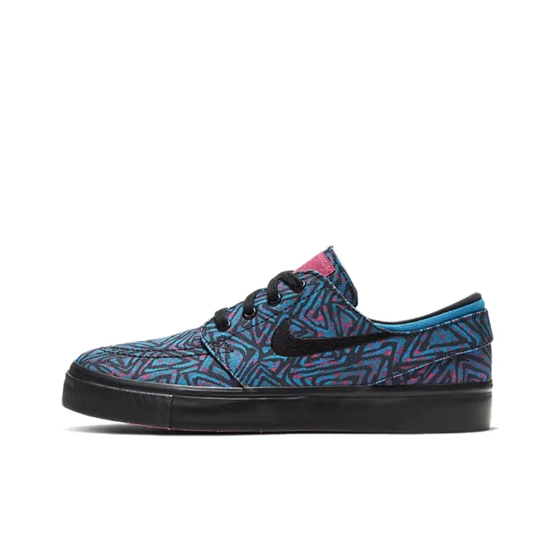Nike SB Stefan Janoski Canvas Premium Low-Top Skateboard Shoes GS Psychedelic Blue-0