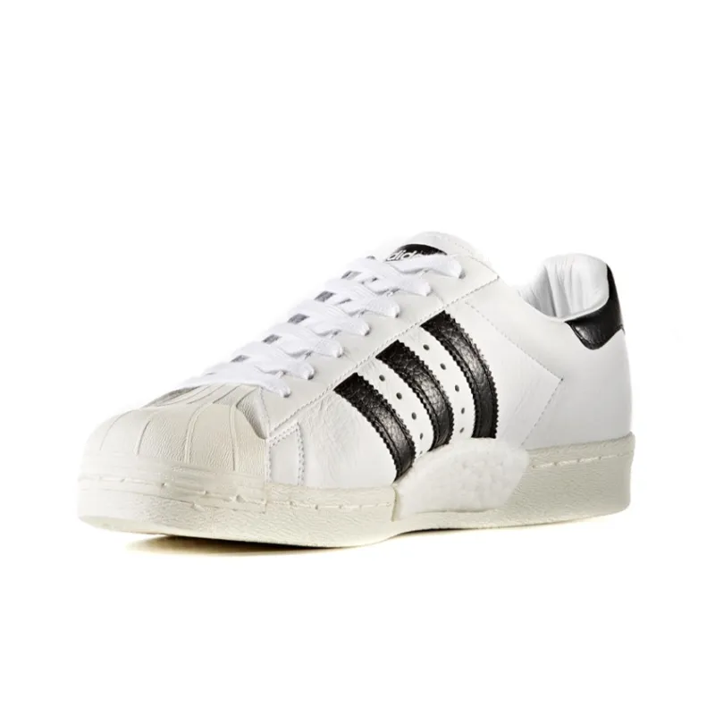 Adidas Originals SUPERSTAR Boost Non-slip Lightweight Low-Top Skateboard Shoes Men's White-2