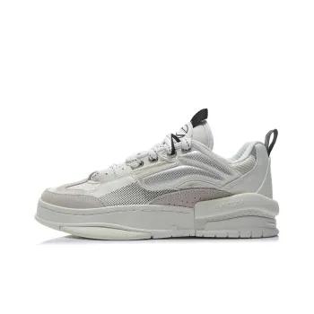 LiNing Essence Zen Coverage Anti Slip And Wear Resistant Low Top Skateboard Shoes Men's Snow White