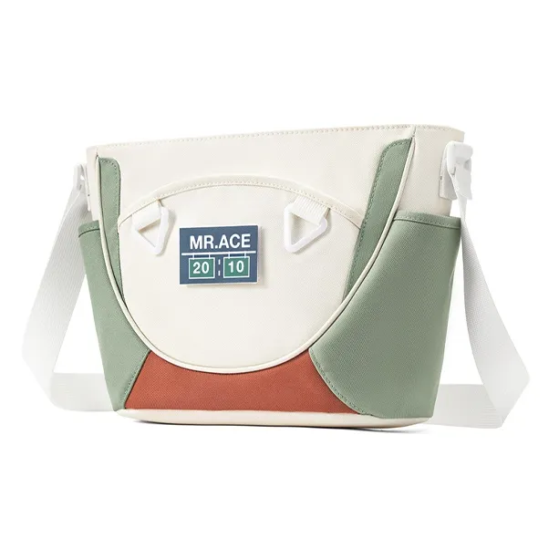 MR.ACE HOMME Polyester Envelope Bag Shoulder Bag Crossbody Bag Regular Unisex Dusty Blue White-7