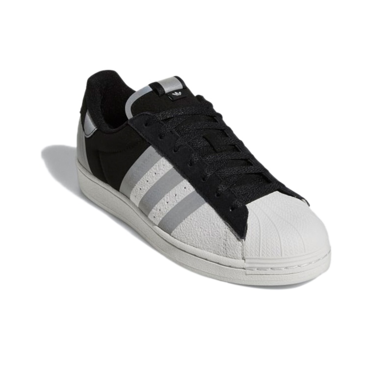 Adidas superstar black silver online