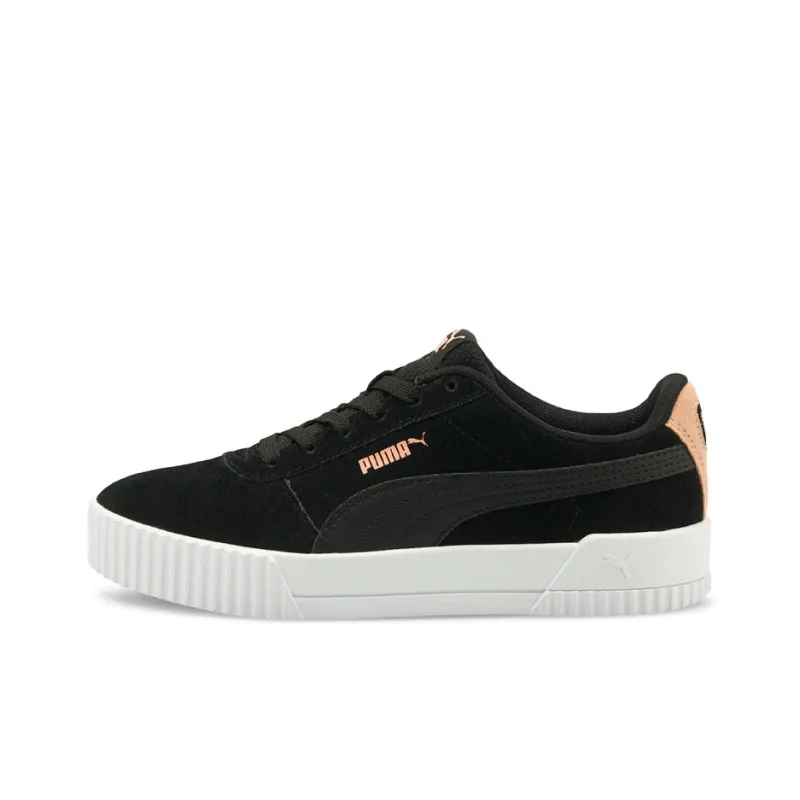 PUMA Carina Wear-resistant And Lightweight Low-Top Skateboard Shoes Women's Black Beige Red-0