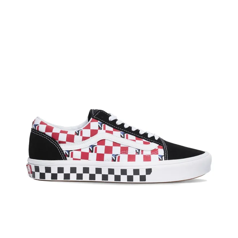 Vans Comfycush Old Skool Dimension In Checkerboard 'Black Red Blue'-1