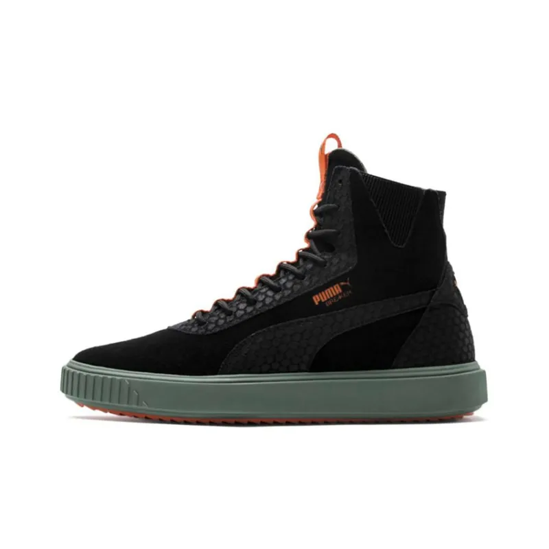 PUMA Breaker Skateboard Shoes Men High-Top Black-0