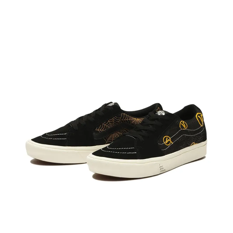 Vans SK8 Skateboard Shoes Unisex Low Top Black/Yellow-2