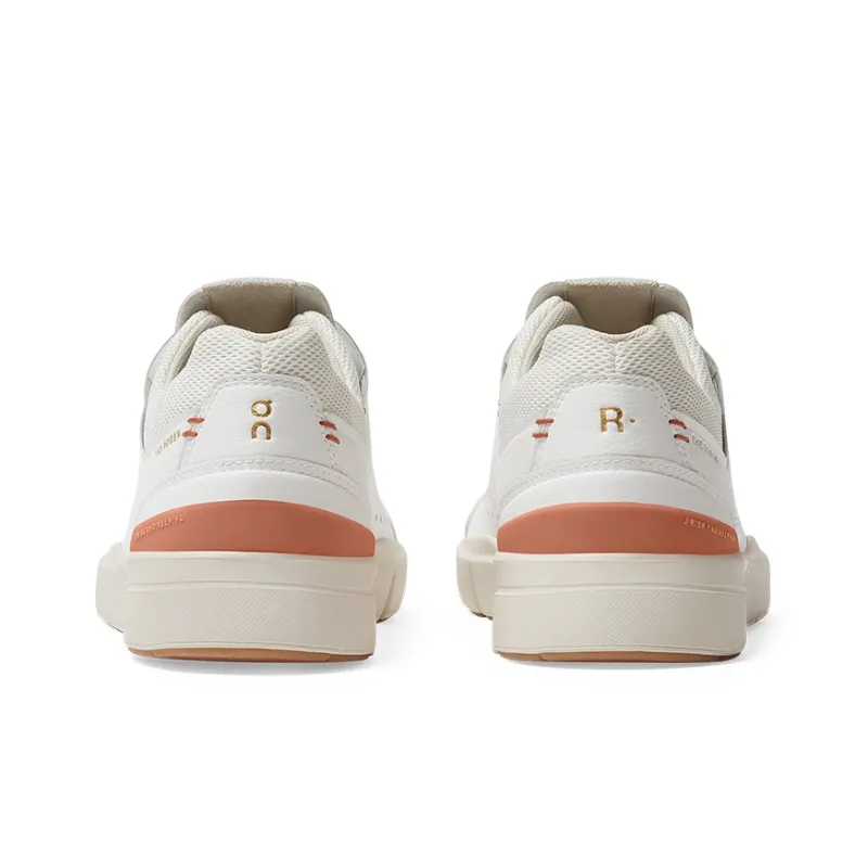 On CourtTHE ROGER Anti Slip Wear Resistant Low Top Skateboard Shoes Women's White Earth Umber-4