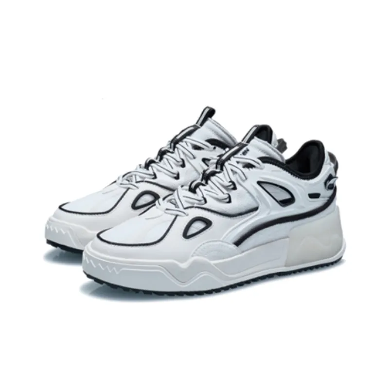 LiNing CF Twinkle Star Slip Resistant Cushioning Lightweight Breathable Low Top Skateboard Shoes Women's Mist White-2