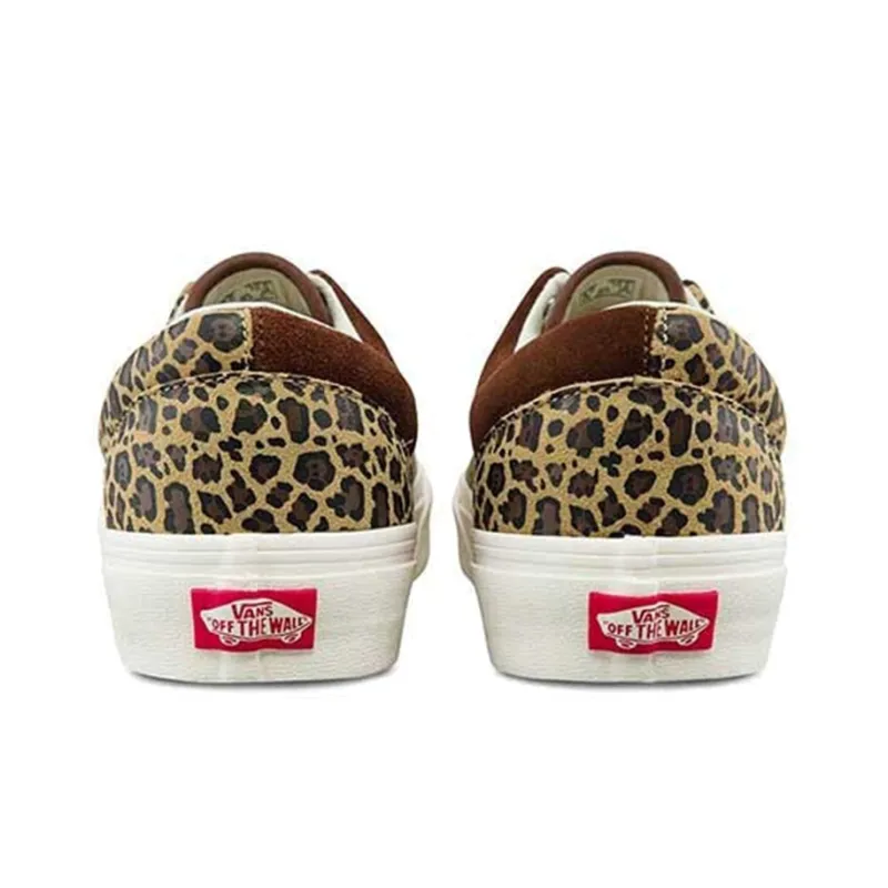 Vans Era Low Top Retro Skate Shoes Unisex Brown Leopard Print-4
