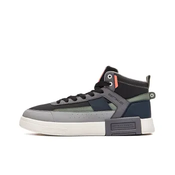 Erke Hurricane Non slip Lightweight High Top Skateboard Shoes Men's Black Gray