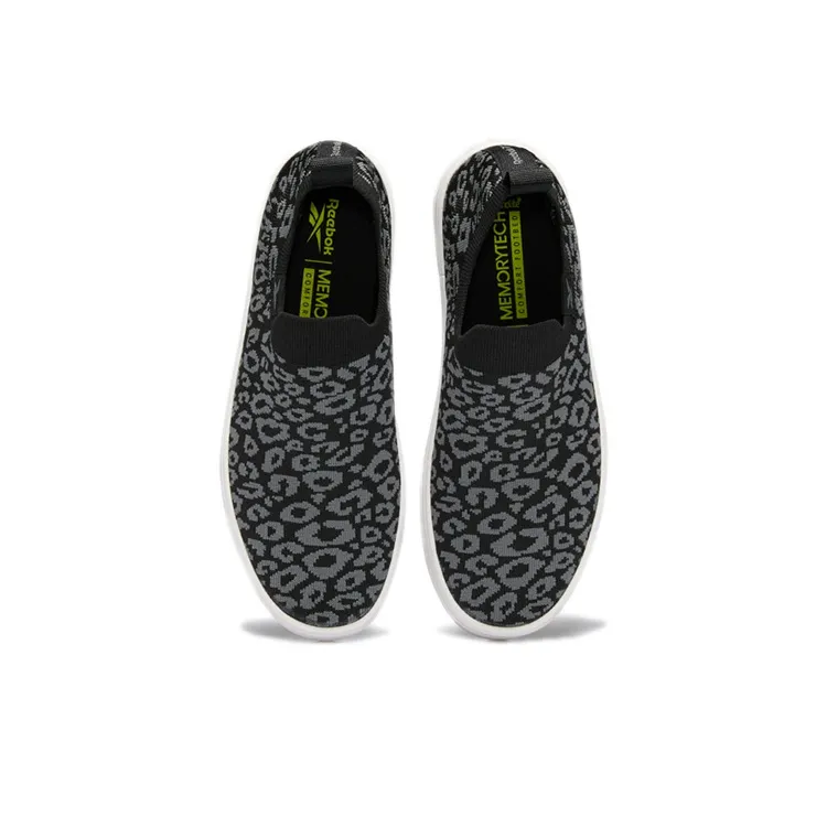 Reebok Women's OnLux Slip On 'Black Leopard' Women's-3