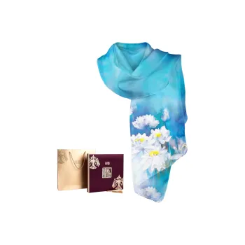 CH＇IN MELODY Silk Scarves Women's
