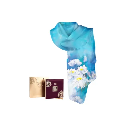 CH＇IN MELODY Silk Scarves Women's