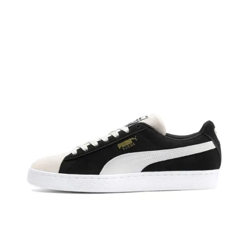 PUMA Suede Skateboard Shoes Unisex Low-Top Black/White/Beige