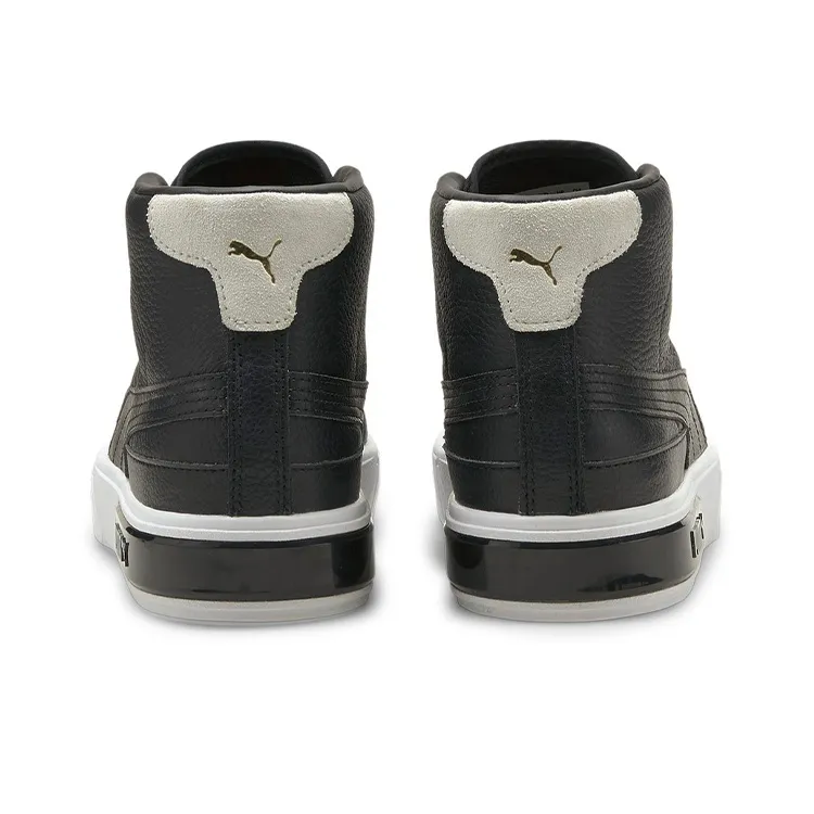PUMA Cali Star Anti Slip Wear Resistant Mid Top Skateboard Shoes Women's Black-3