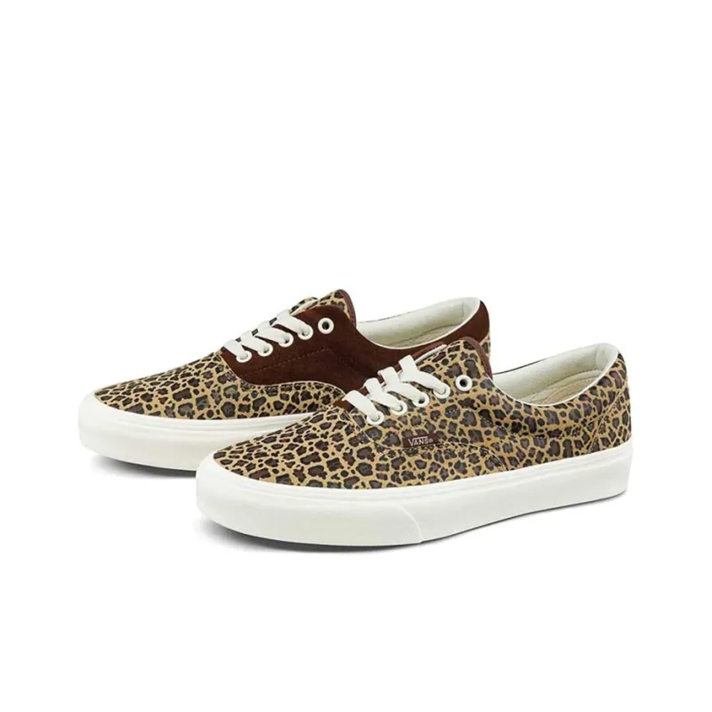 Vans Era Low Top Retro Skate Shoes Unisex Brown Leopard Print-2