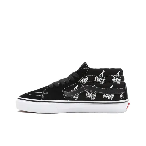 Vans SK8 Skateboard Shoes Unisex Mid-Top Black/White