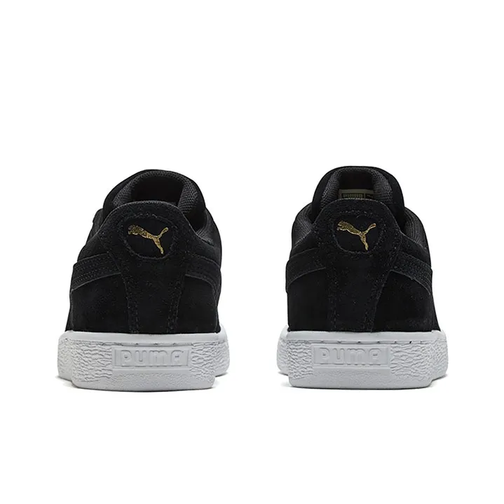 PUMA Suede Low Casual Board Shoes Black/Gold-4