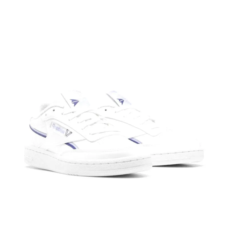 Reebok Club C 85 Vegan Cloud White Bold Purple Women's-2