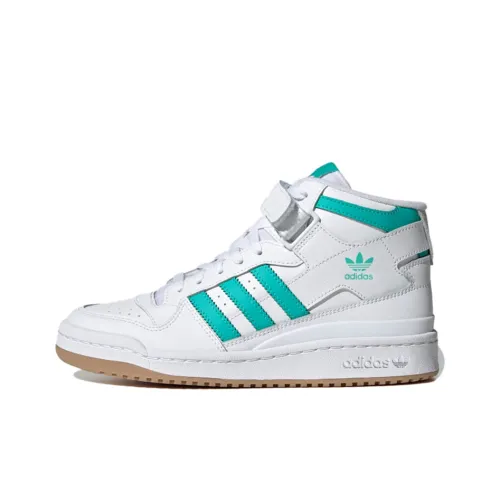 Adidas Originals FORUM Skateboard Shoes Women's High-Top White/Blue