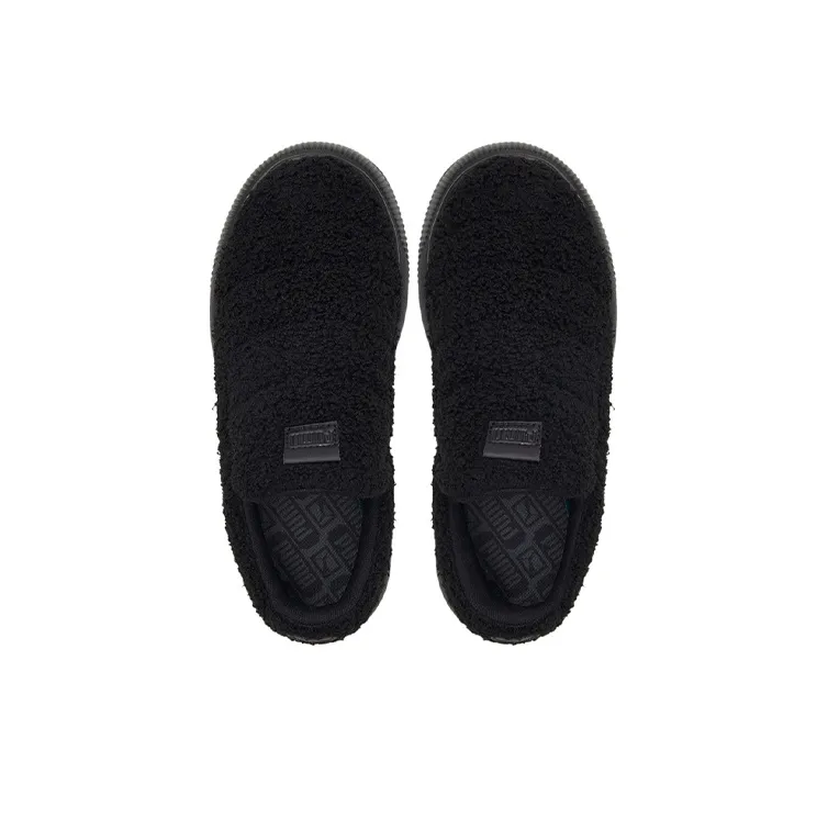 PUMA Suede Mayu Slip On Teddy Black Women's-3