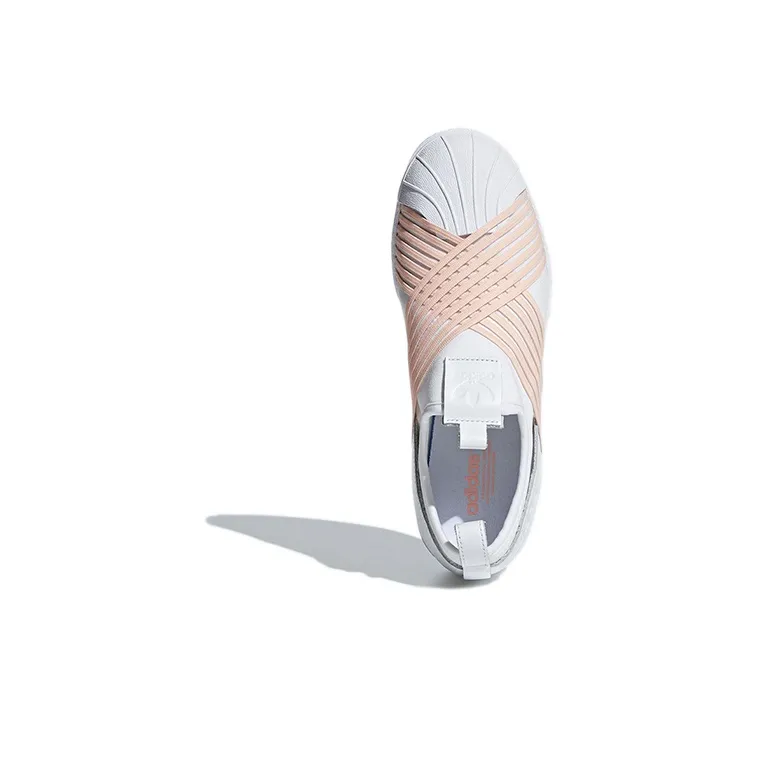 Adidas Superstar Slip On White Orange Women's-4