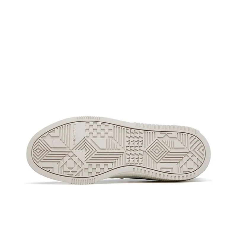 Anta Milk Cap Slip Resistant, Abrasion Resistant, Lightweight Low Top Skateboard Shoes Men's White Green-4