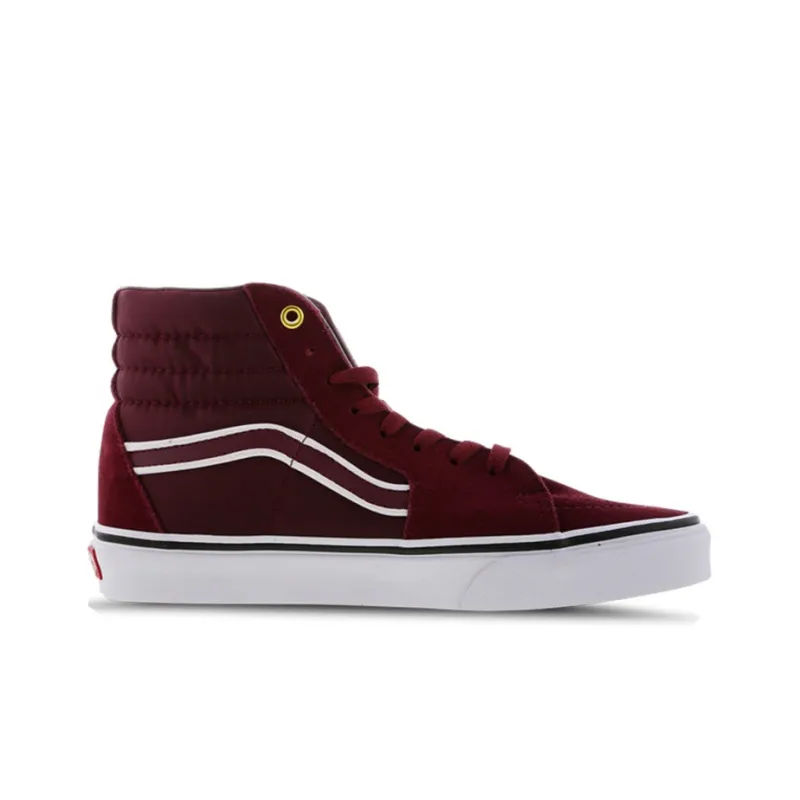 Vans SK8 Skateboard Shoes Women's High Top Burgundy/White-1