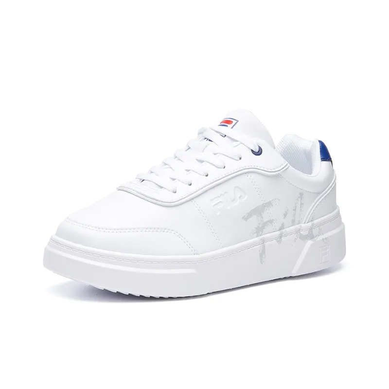 FILA FUSION Game Point Anti Slip Wear Resistant Low Top Skateboard Shoes Men's White-1