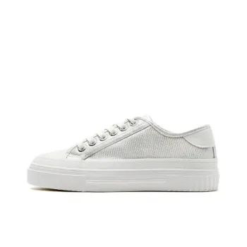 ZARA Low-Top Skateboard Shoes 3cm Women's Silver