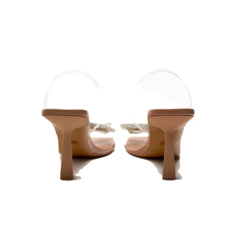 ZARA One Strap Sandals Women's Transparent-3