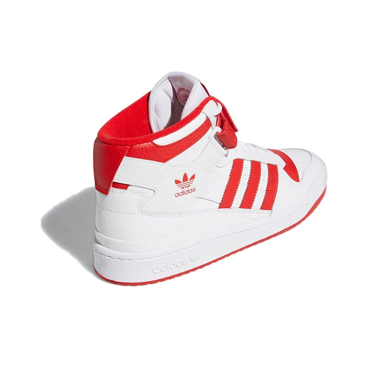Adidas Forum Mid Cloud White Vivid Red-4
