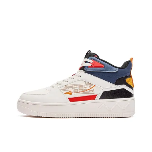 361° Anti-Slip Wear-Resistant High-Top Winter Padded Skateboard Shoes Men's White Blue
