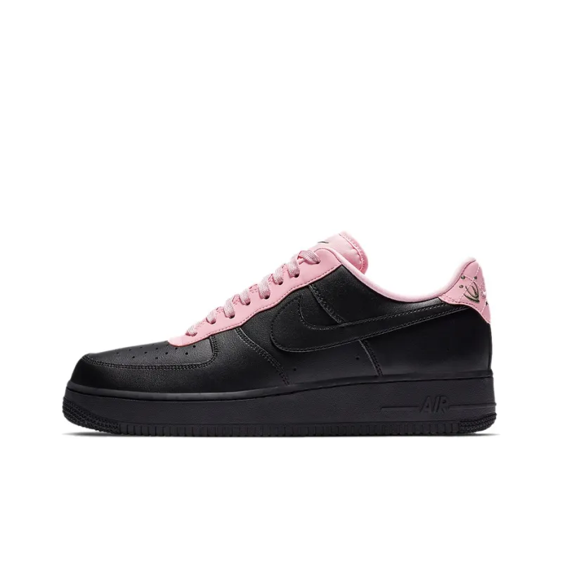 Nike Air Force 1 Low Quilted Heel Black Pink-0