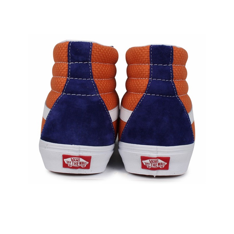 New Vans Classic Slip On P&C 2024 Royal Blue Suede Orange Sneakers