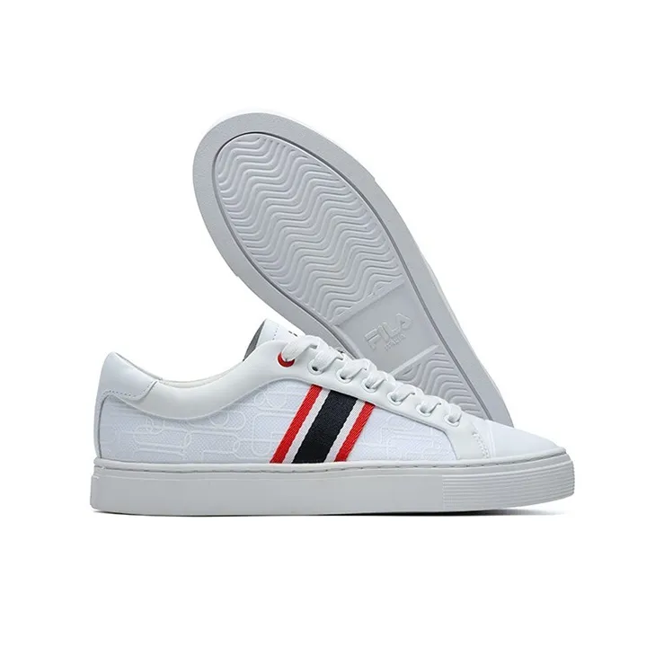 FILA 1911 Stripe Low Top Shoes For FILA White Women's-5