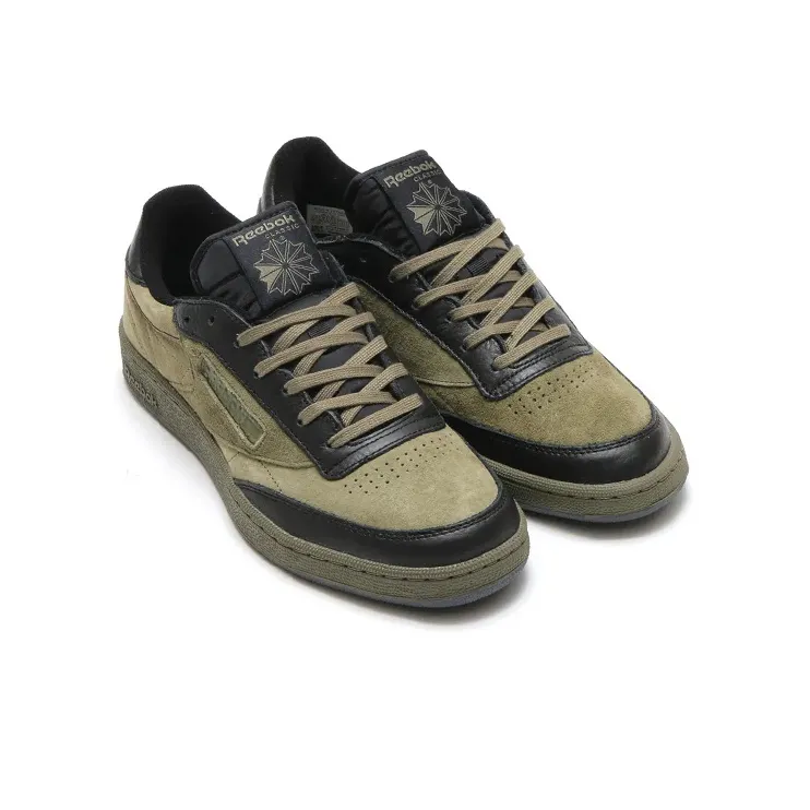 Reebok Club C Skateboard Shoes Men Low-Top Army Green-2
