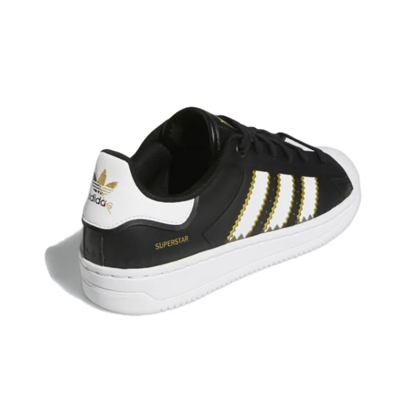Adidas Superstar Ot Tech Core Black Cloud White Gold Metallic Women's-3