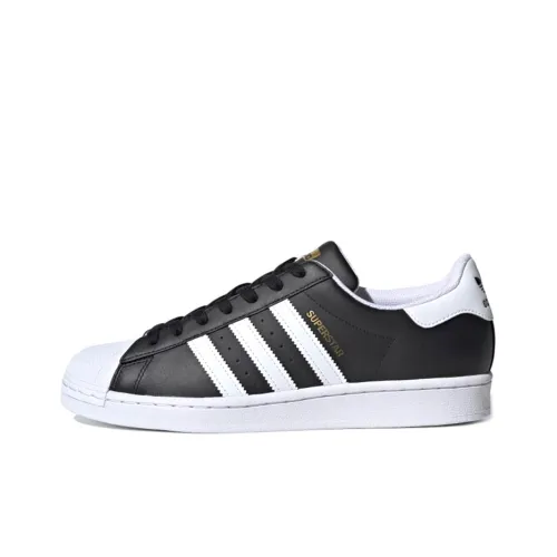 Adidas Originals Superstar Shoes 'Black White Gold'