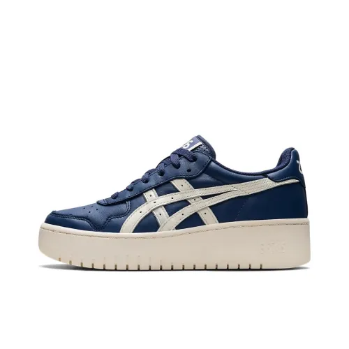 Asics JAPAN S Skateboard Shoes Women's Low-Top Navy Blue/White