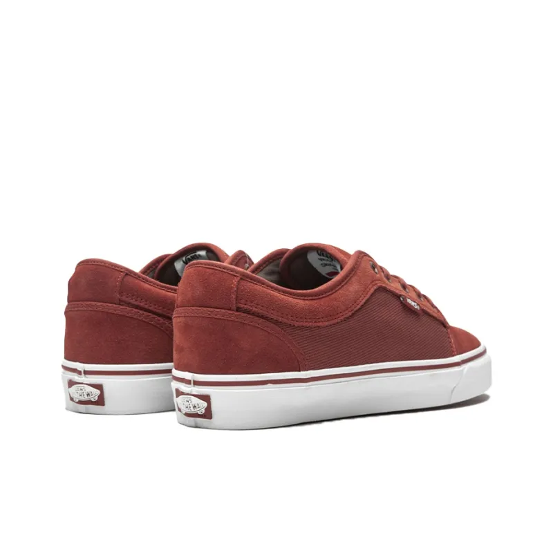 Vans Chukka Low Breathable Non Slip Wear resistant Low Tops Casual Skateboarding Shoes Red-1