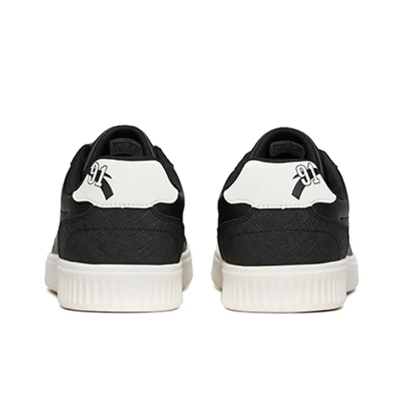 Anta BASIC-Cycle Wear-Resistant Low-Top Skateboard Shoes Men's Black-4