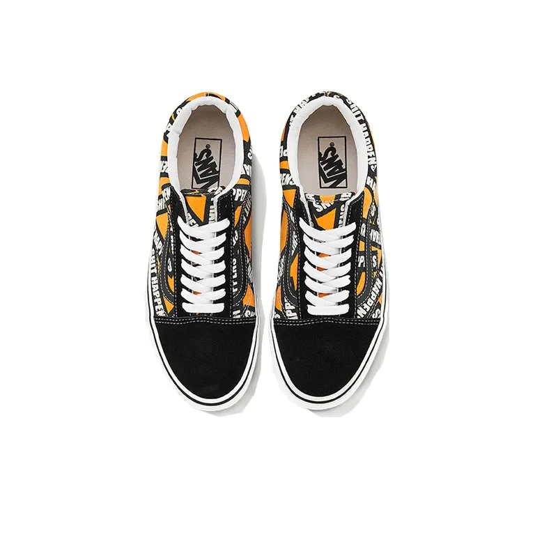 Vans Old Skool Alphabet Black Yellow Unisex 'Black Yellow'-2