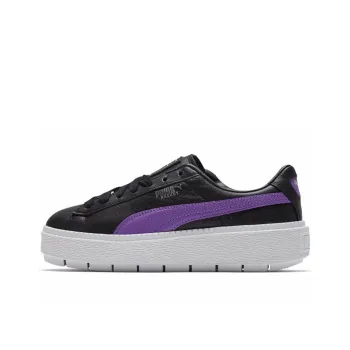 PUMA Platform Trace Baseplate Shoes For Black/Purple Women's