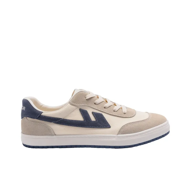 Warrior Ulzzang Trendy Versatile Low Top Skateboard Shoes Unisex Beige Gray Blue-1