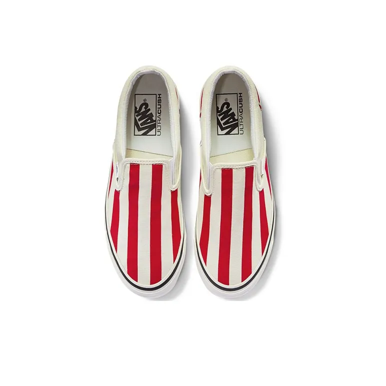 Vans Slip-On "Anaheim Factory" Red Big Stripes-2