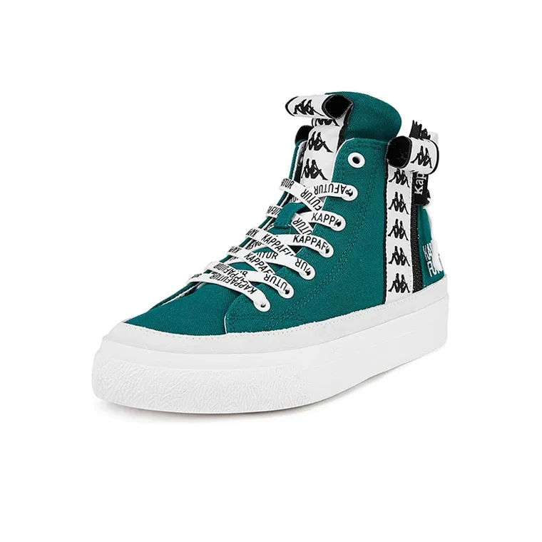 Kappa BANDA Non-slip Lightweight High-Top Skateboard Shoes Unisex Green-1